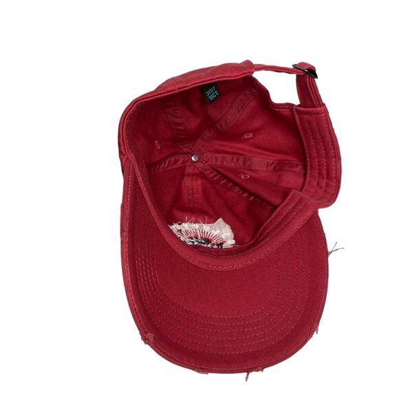 District Columbus Capitals Armature Hockey Baseball Hat Red Distressed Size OS - Picture 7 of 10